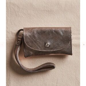 Free People Metallic Leather bag Wristlet NEW